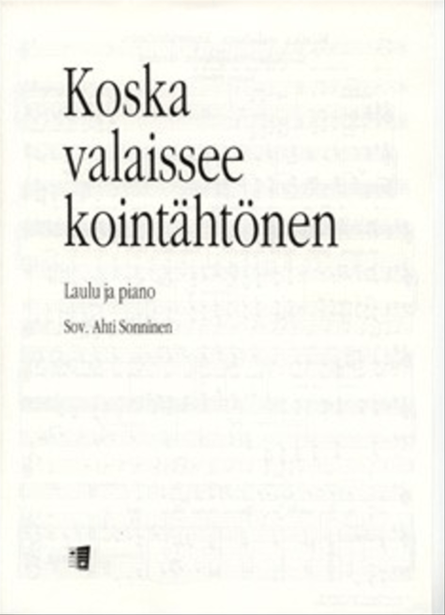 Koska valaissee kointähtönen / When Does the Mornig Star Light Up Voice scores gallery preview page 1