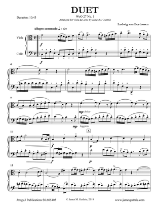 Beethoven: Duet WoO 27 No. 1 for Viola & Cello