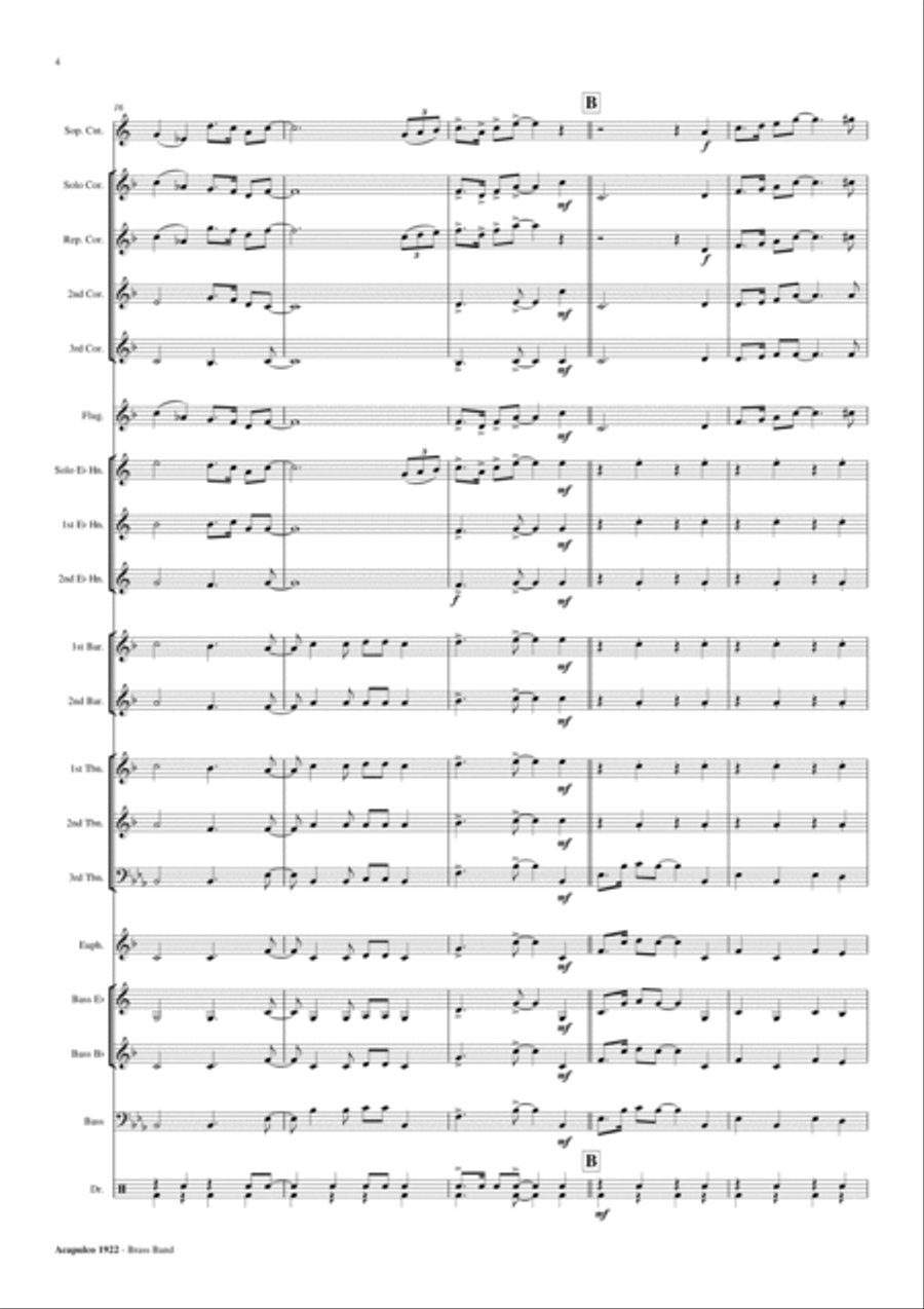 Acapulco 1922 Brass Band scores gallery preview page 5