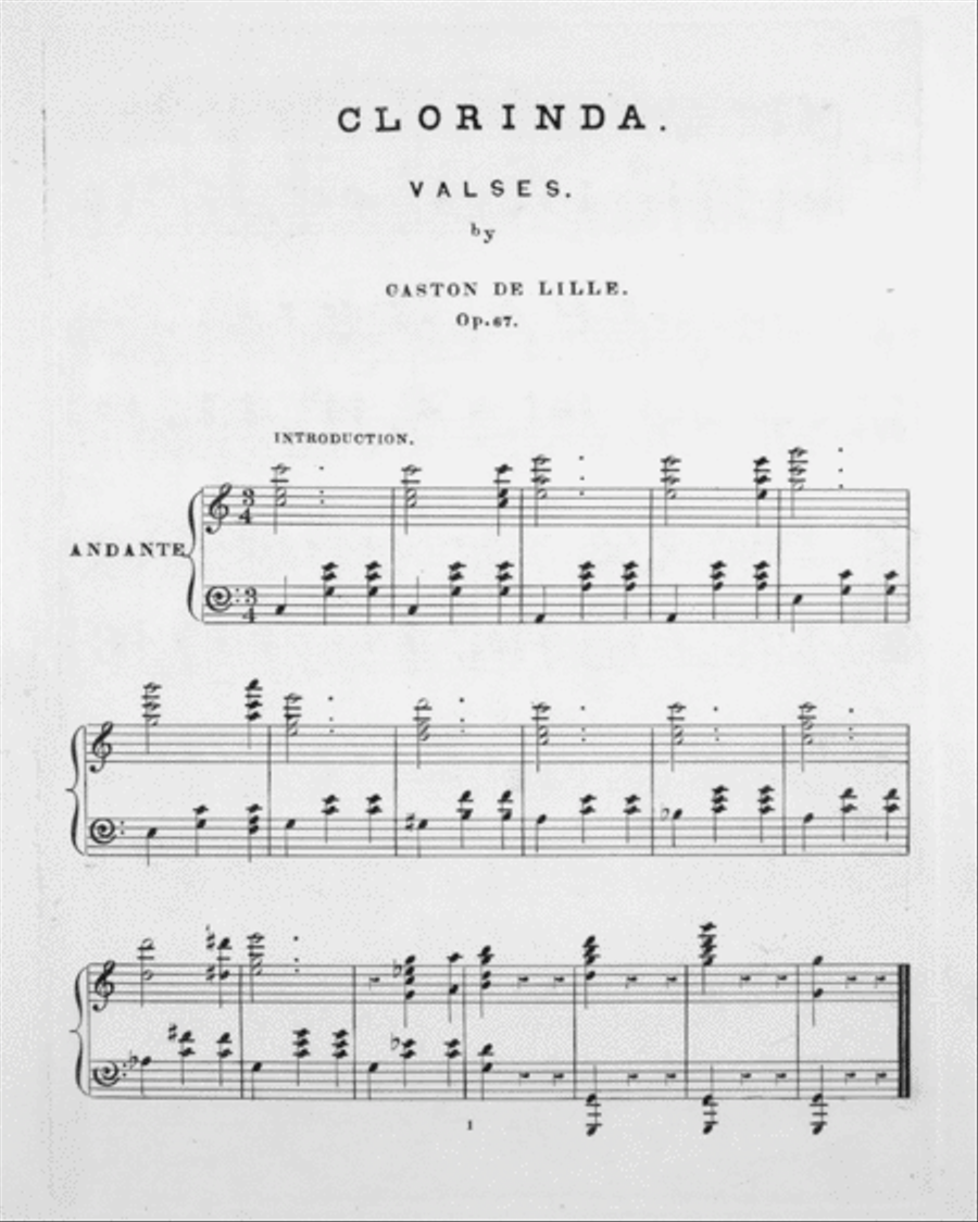 Clorinda. Valses Piano Solo scores gallery preview page 2