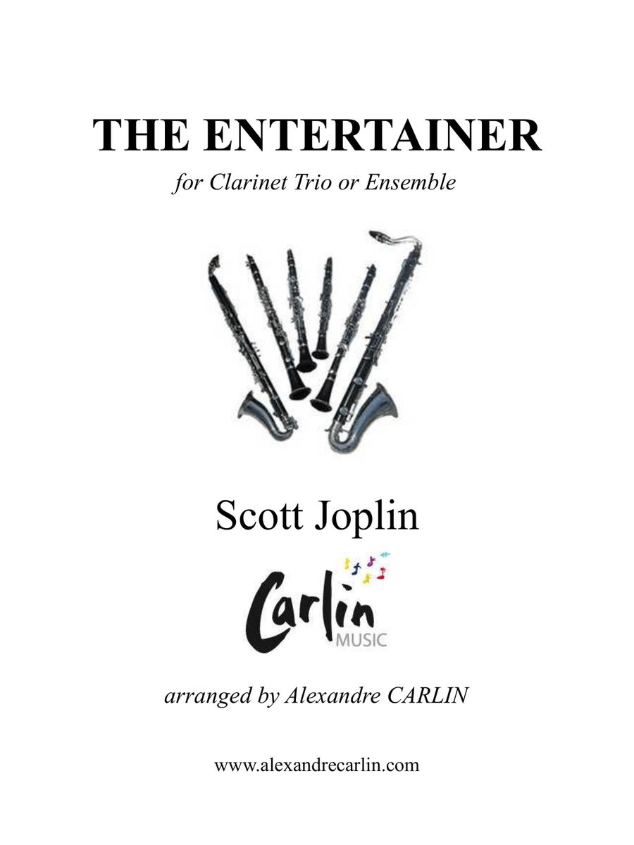 The entertainer by Scott Joplin - Arranged for Clarinet Trio or Ensemble Clarinet Trio scores gallery preview page 1
