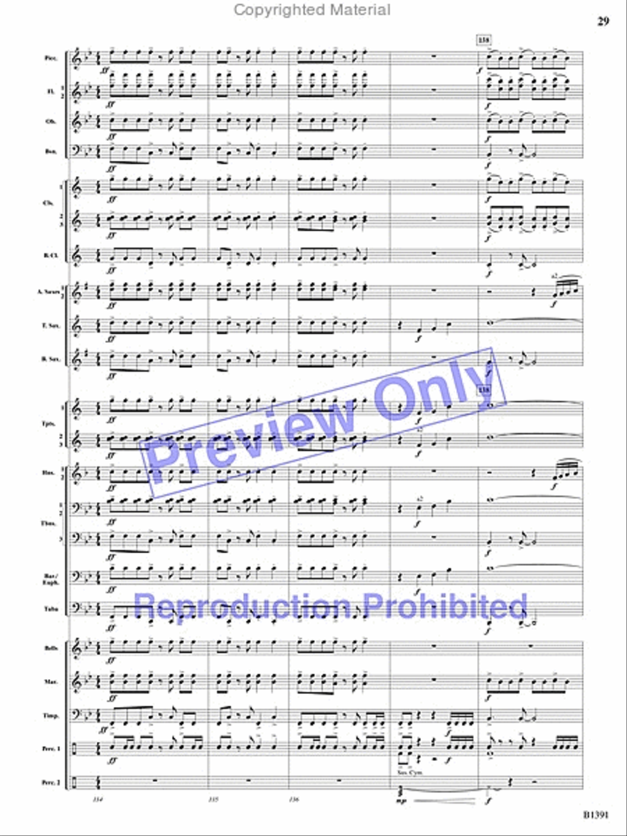 Sunburst Concert Band scores gallery preview page 62
