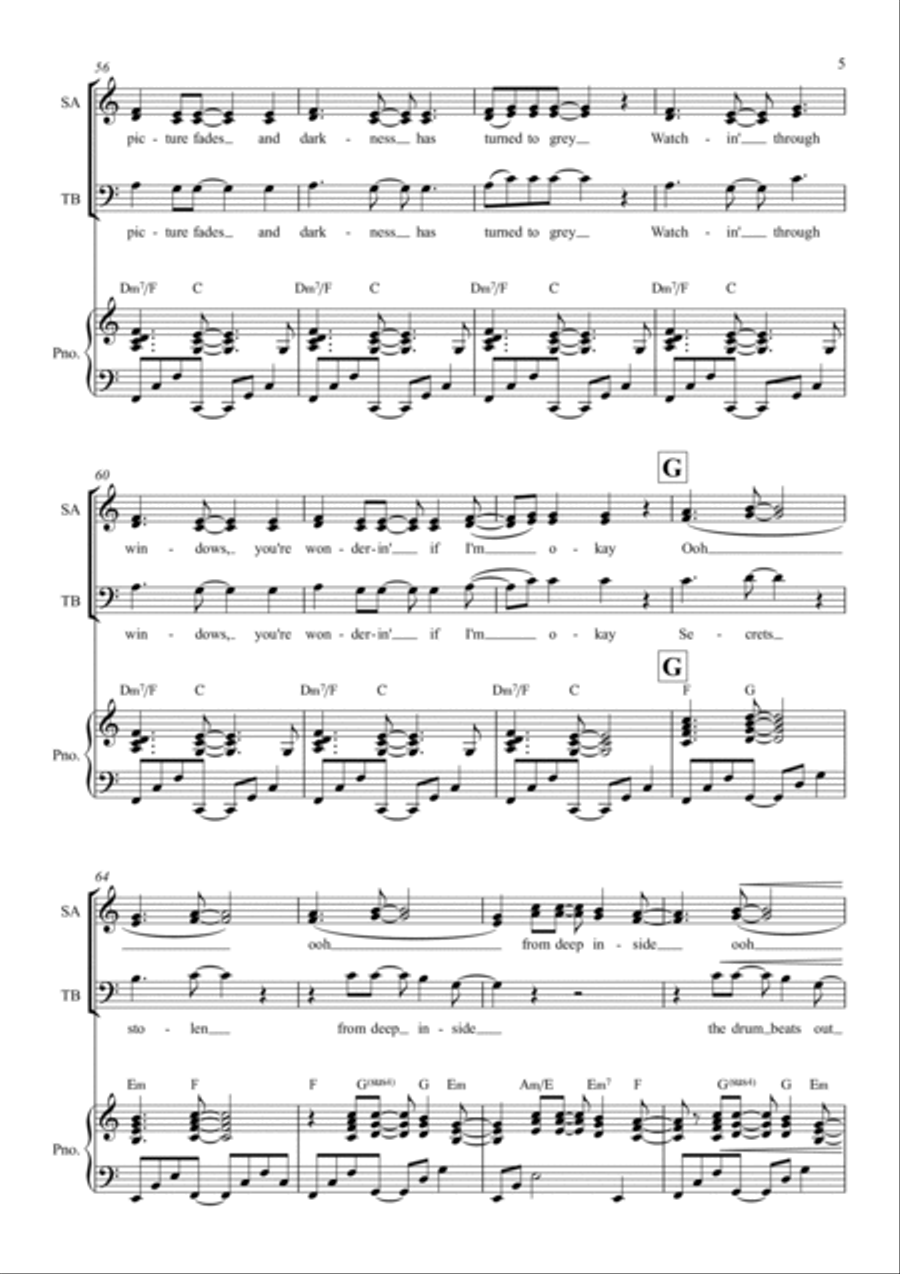 Time After Time 4-Part scores gallery preview page 5