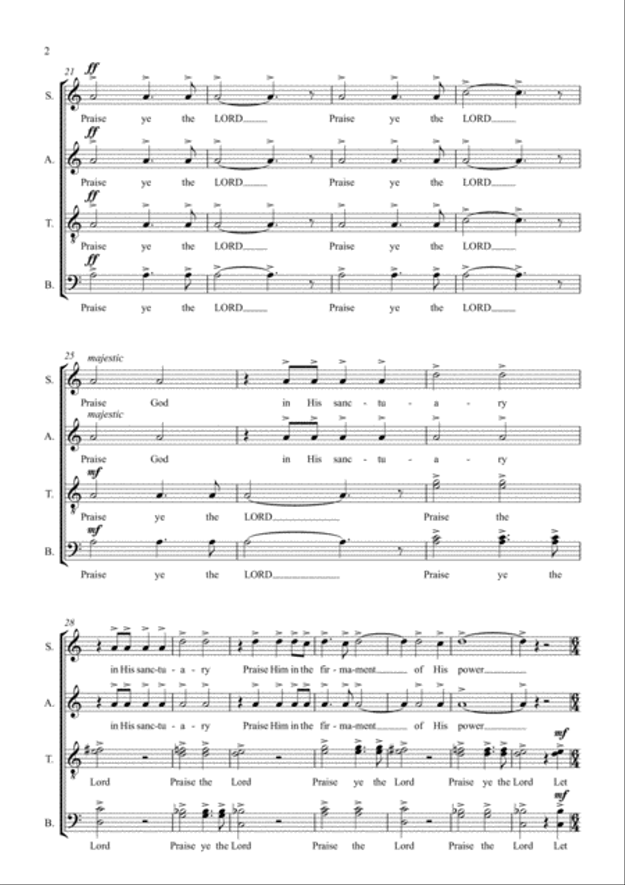 Psalm 150 Psalm 150 4-Part scores gallery preview page 4