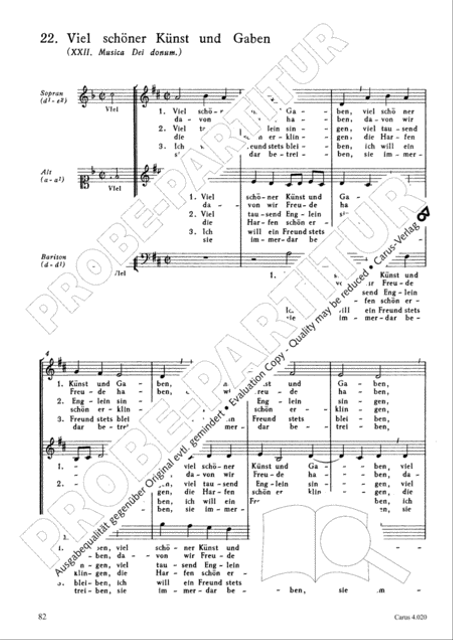 Calvisius: Tricinia. Psalmen und Motetten zu drei Stimmen Choir scores gallery preview page 83