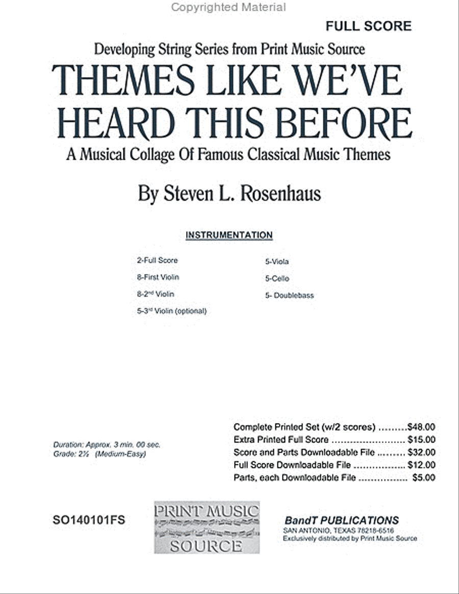 Themes Like We've Heard This Before String Orchestra scores gallery preview page 2