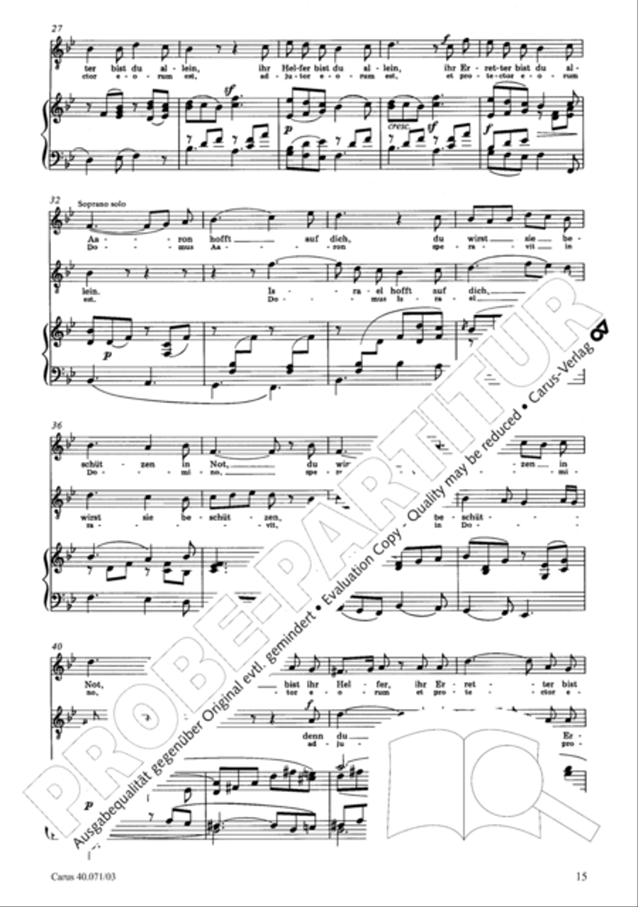 Psalm 115 (Der 115. Psalm) SSAATTBB scores gallery preview page 22