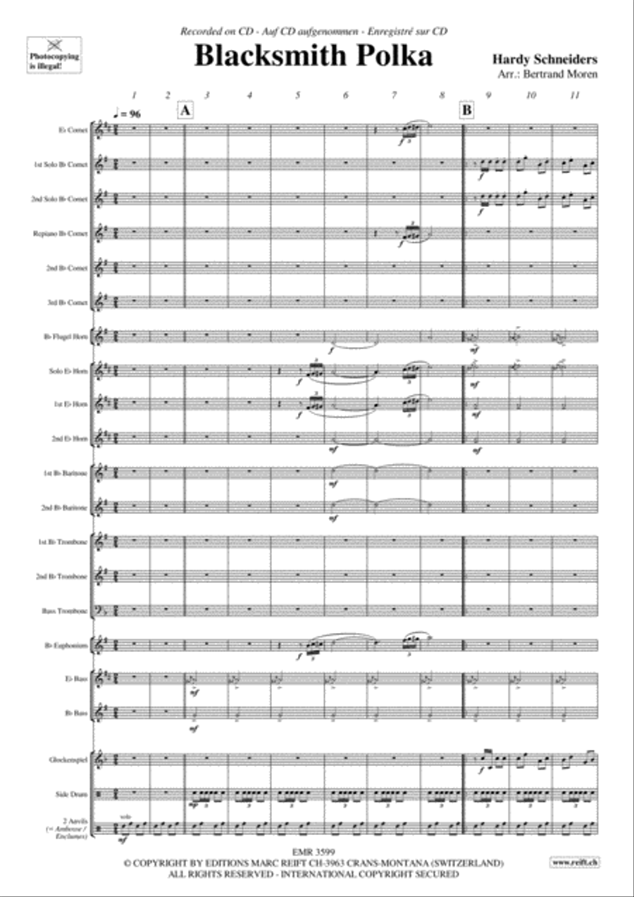 Blacksmith Polka Brass Band scores gallery preview page 4