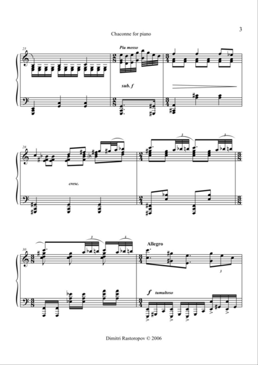 Chaconne Chaconne Piano Solo scores gallery preview page 3