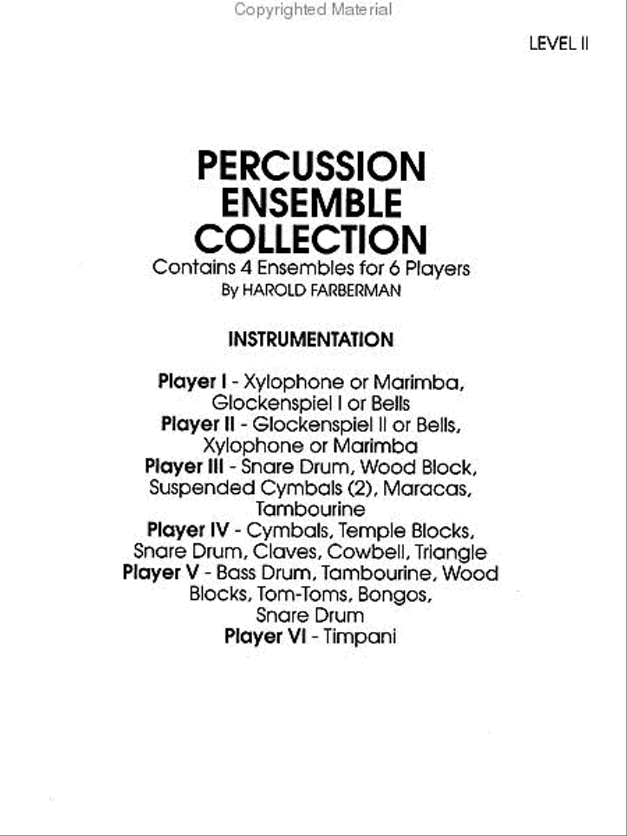 Percussion Ensemble Collection Percussion Ensemble scores gallery preview page 2