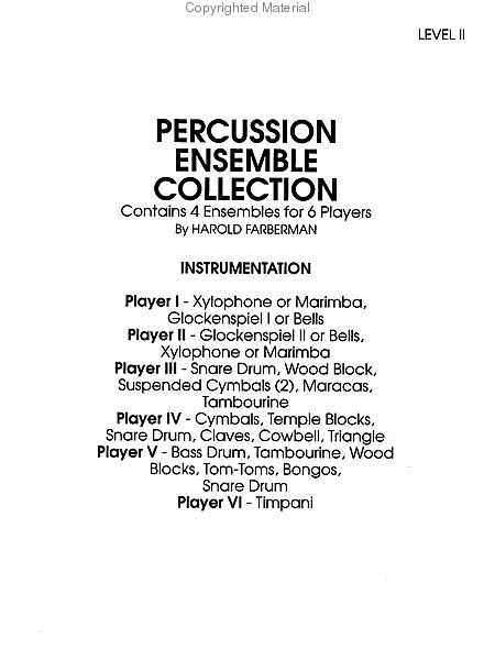 Percussion Ensemble Collection