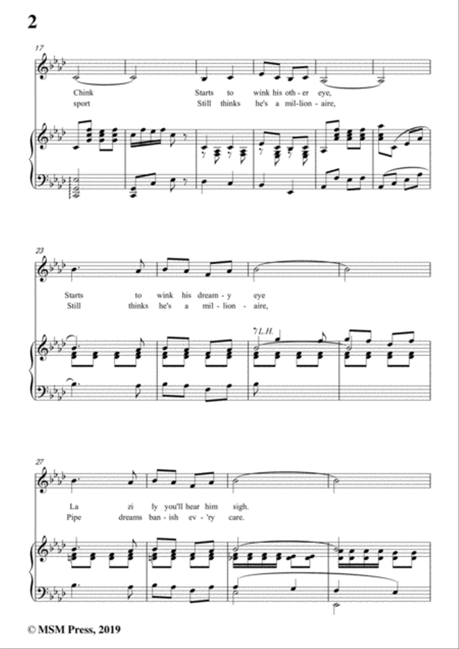 Jean Schwartz-Chinatown,My Chinatown,in A flat Major,for Voice and Piano Voice Solo scores gallery preview page 4