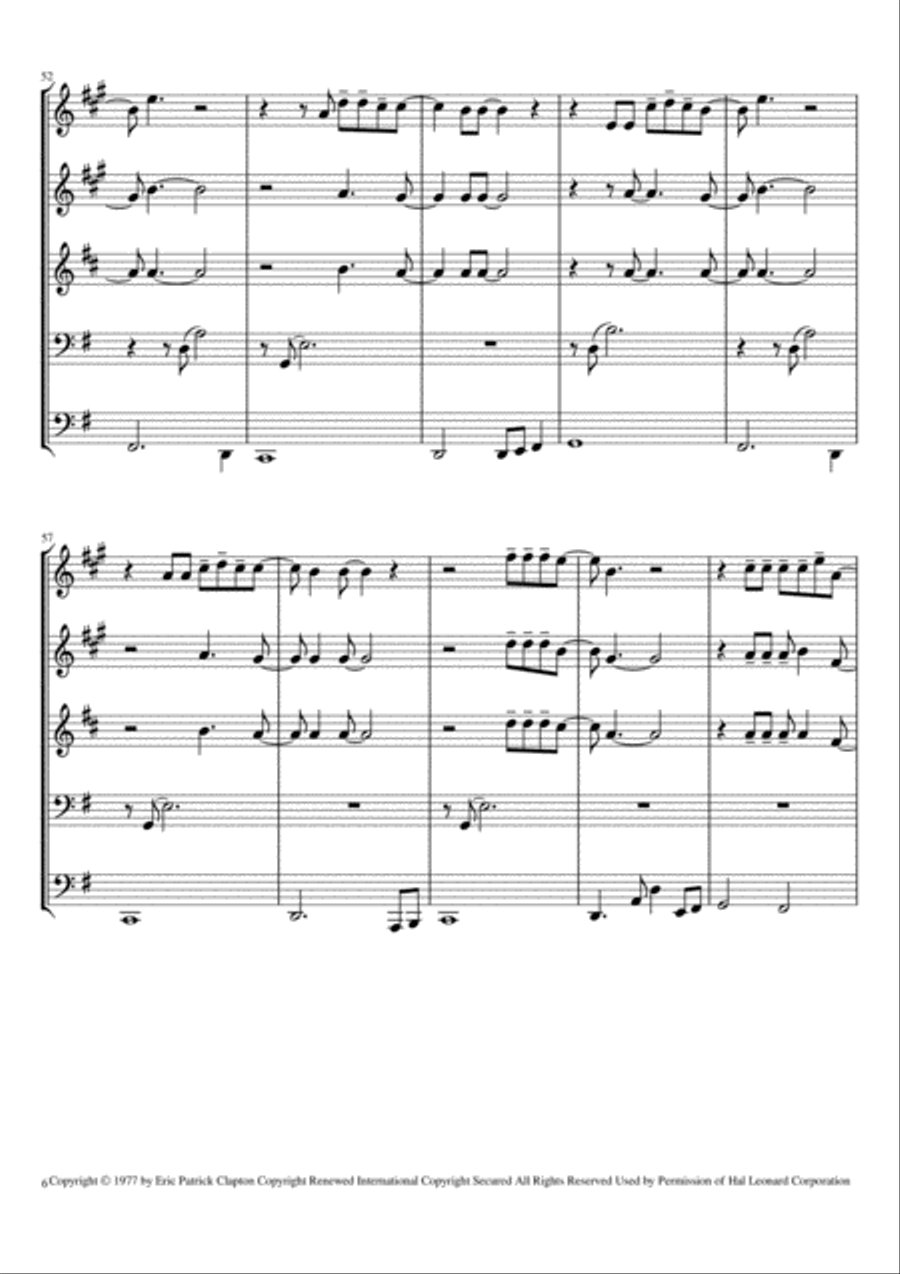 Wonderful Tonight Wonderful Tonight Brass Ensemble scores gallery preview page 6