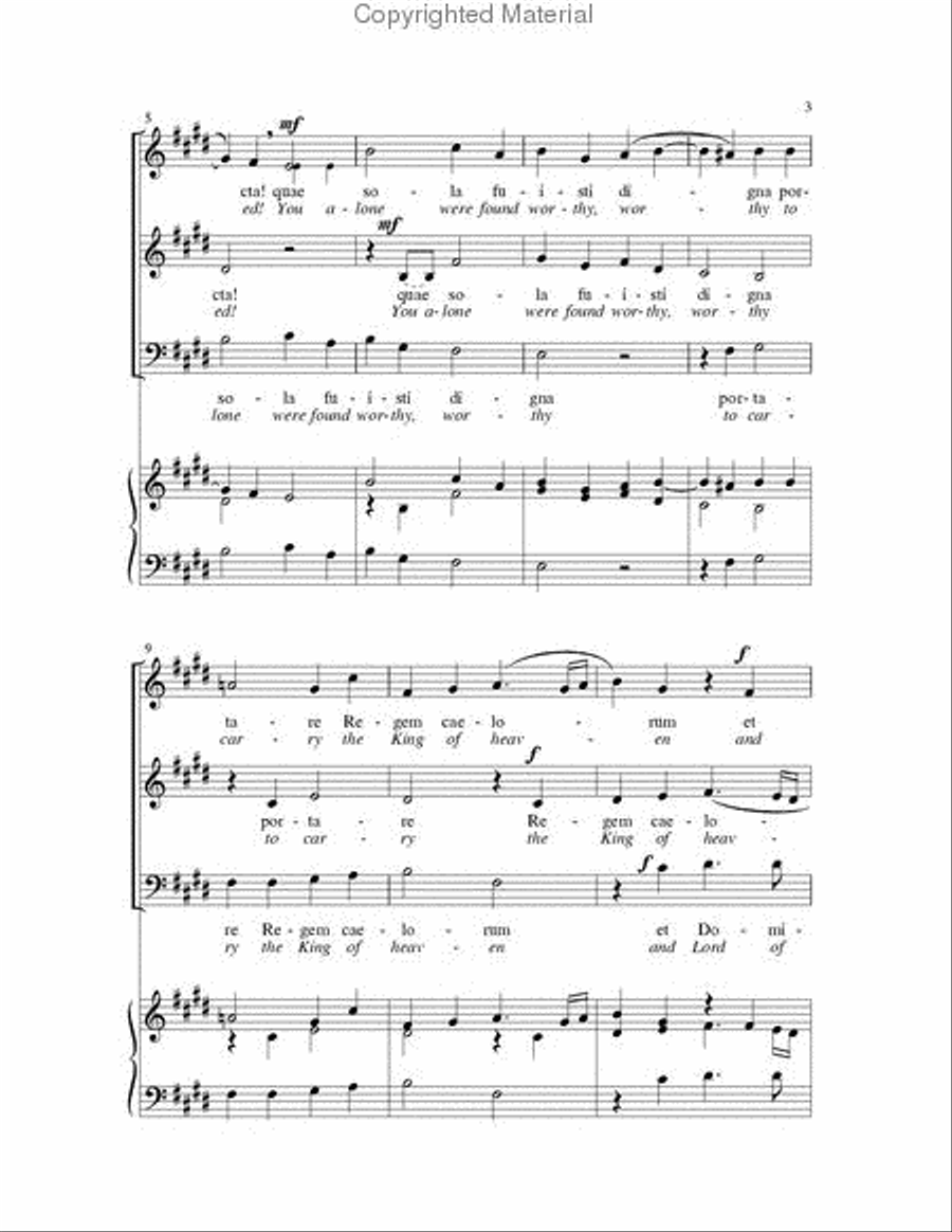 O Crux benedicta 3-Part scores gallery preview page 3