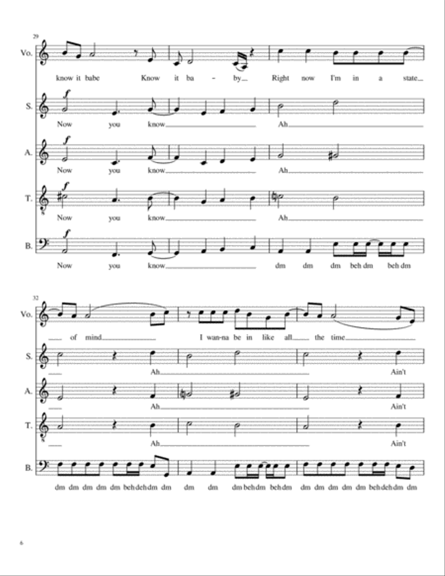No Tears Left To Cry 4-Part scores gallery preview page 6