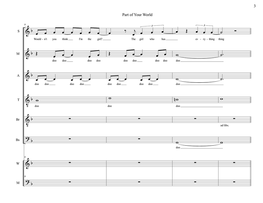 Part Of Your World Divisi scores gallery preview page 3