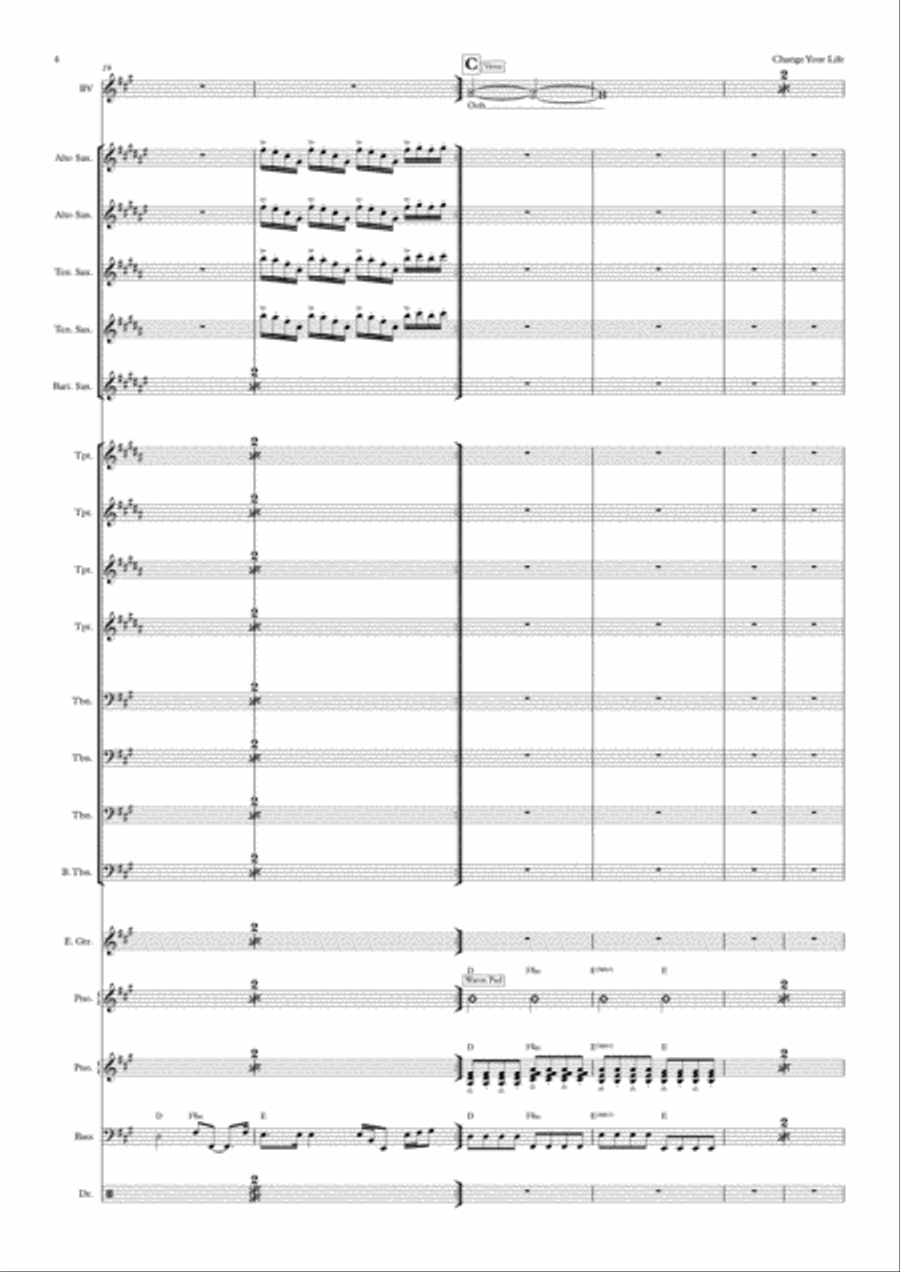 Change Your Life Saxophone scores gallery preview page 4