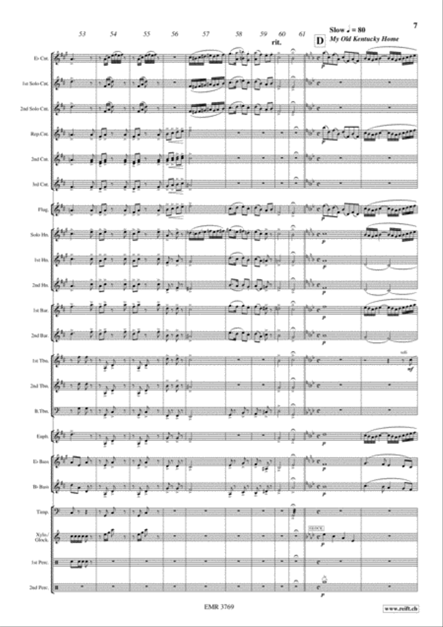 Stephen Foster Medley Stephen Foster Medley Brass Band scores gallery preview page 8