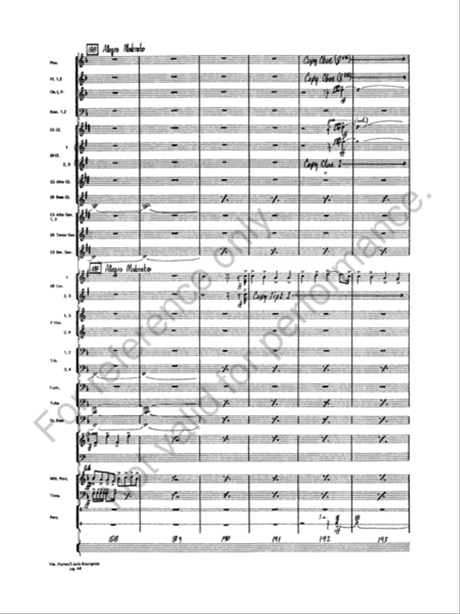 Variations On A Hymn By Louis Bourgeois Concert Band scores gallery preview page 45