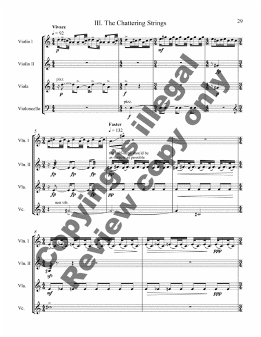 Life in Wayang String Quartet scores gallery preview page 7