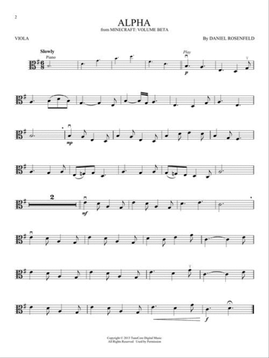 Minecraft – Music from the Video Game Series Viola Solo scores gallery preview page 4