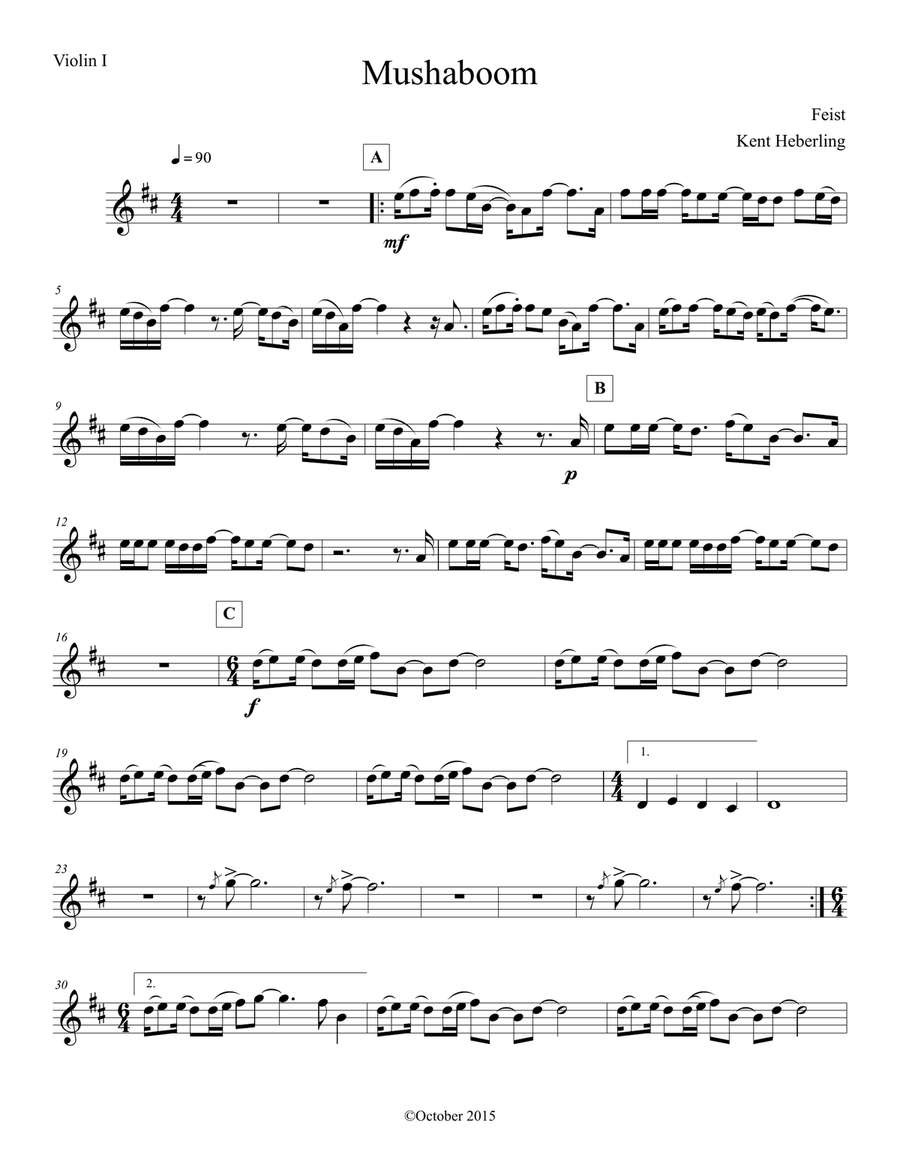Mushaboom String Quartet scores gallery preview page 5
