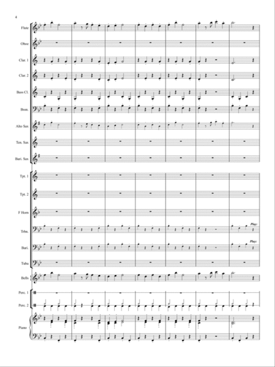 Dance of the Snowmen Concert Band scores gallery preview page 3