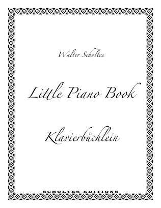 Book cover for Little Piano Book / Klavierbüchlein
