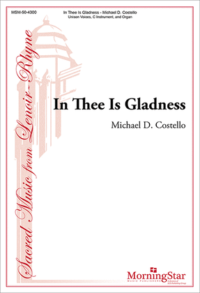 Book cover for In Thee Is Gladness
