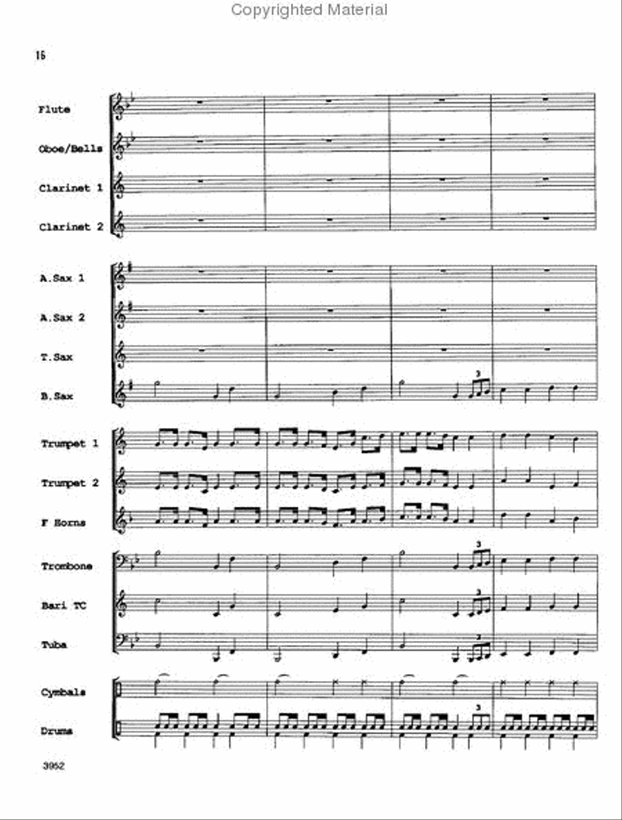 Battle Hymn of the Republic Concert Band scores gallery preview page 15