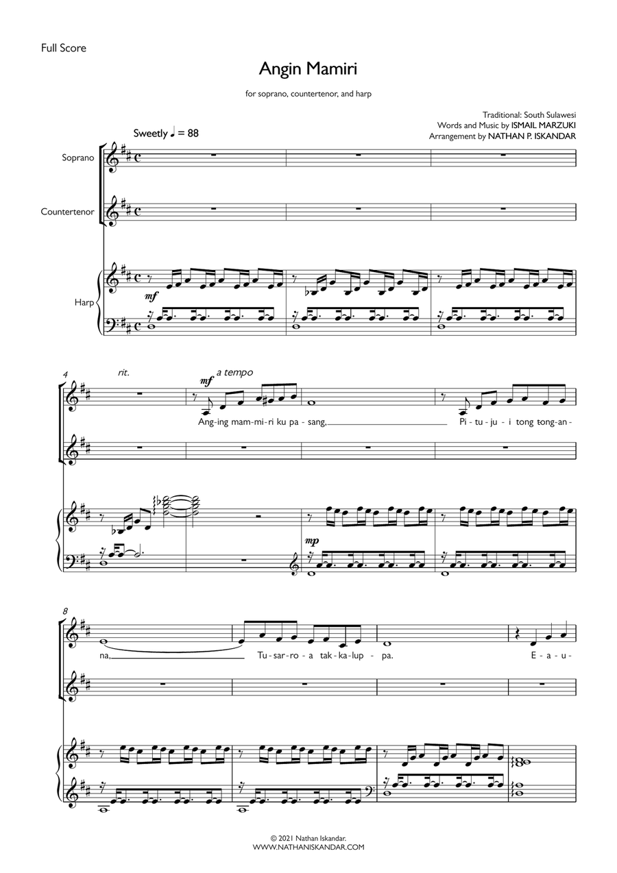 Angin Mamiri Small Ensemble scores gallery preview page 2