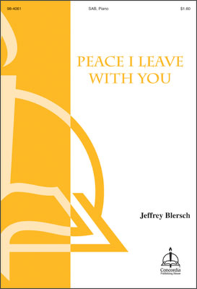 Book cover for Peace I Leave with You (Blersch)