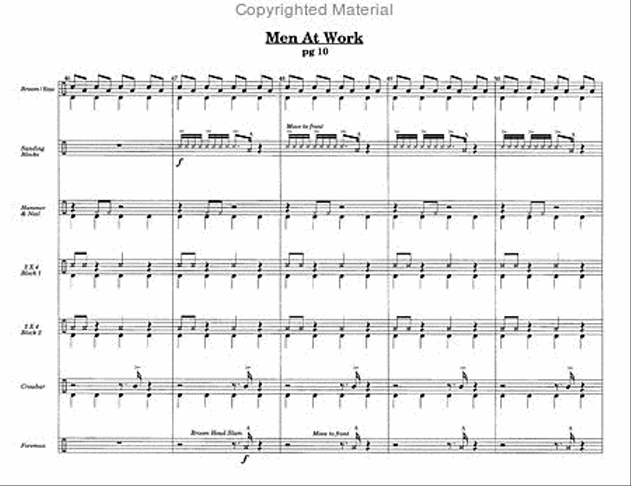 Men At Work Men At Work Percussion Ensemble scores gallery preview page 4