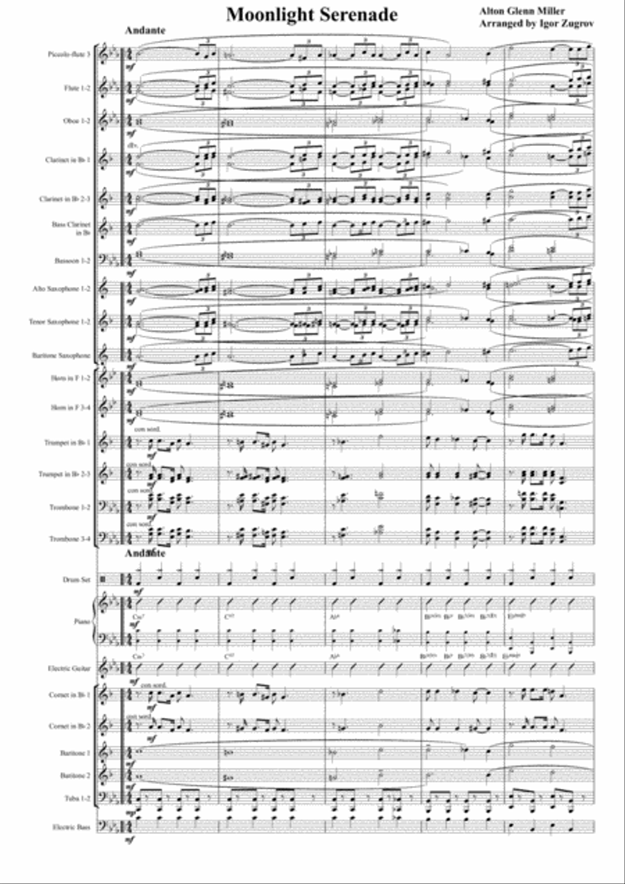Moonlight Serenade Marching Band scores gallery preview page 2