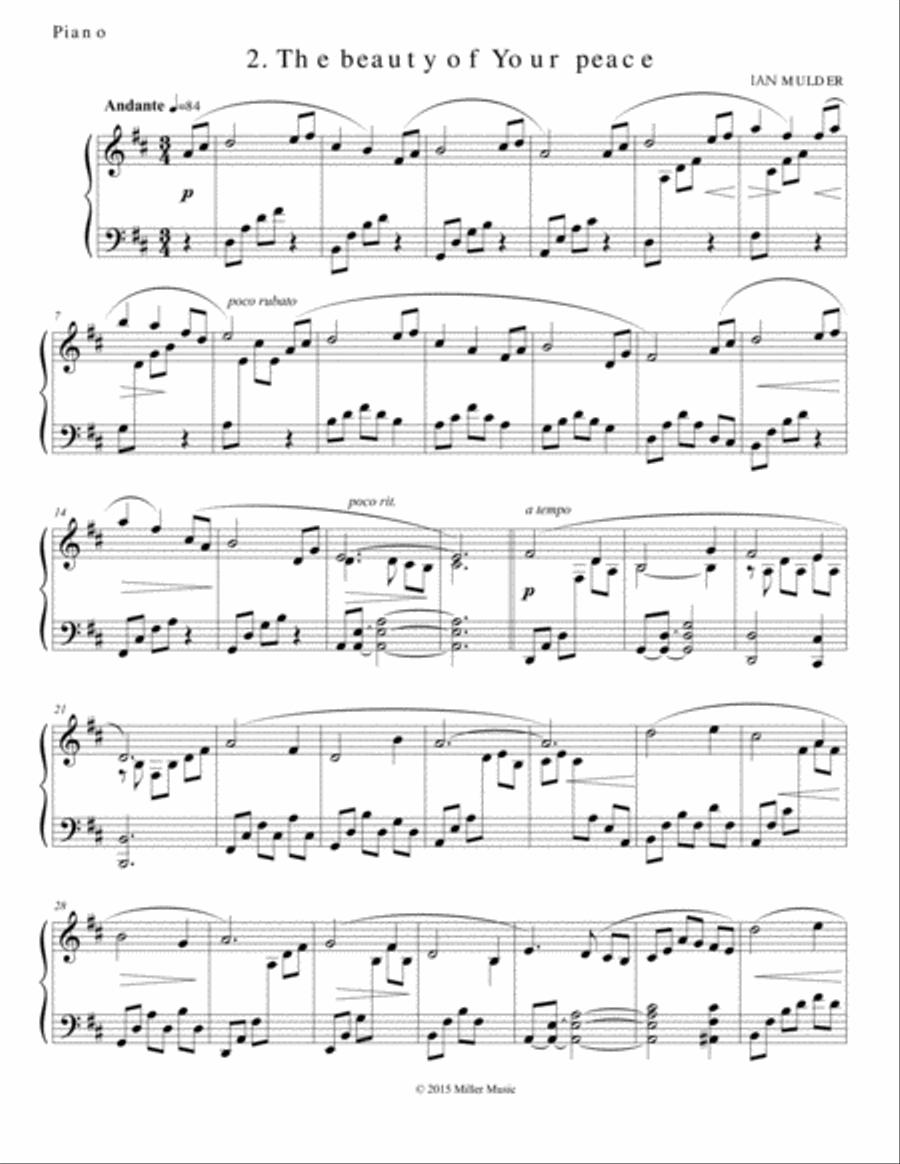 The Beauty Of Your Peace The Beauty Of Your Peace Piano Solo scores gallery preview page 1
