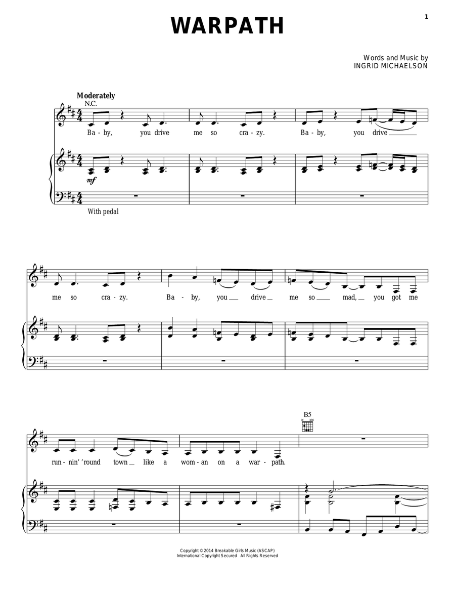 Warpath Acoustic Guitar scores gallery preview page 1