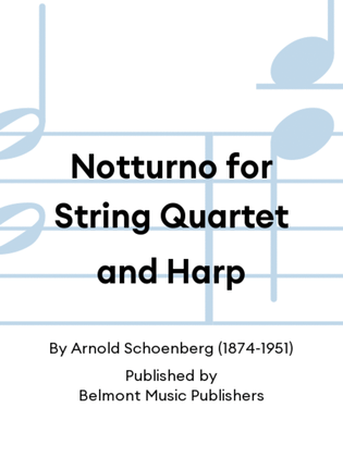 Book cover for Notturno for String Quartet and Harp