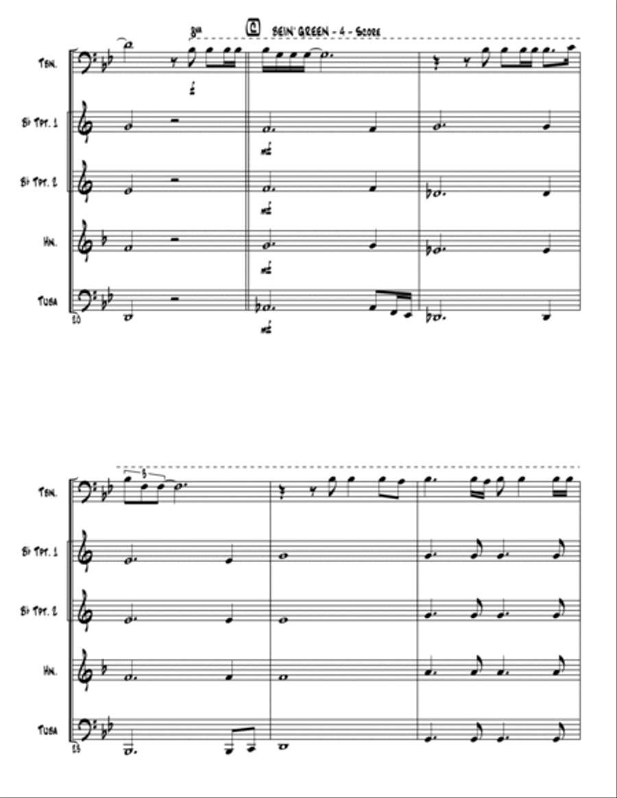 Bein' Green Brass Ensemble scores gallery preview page 5