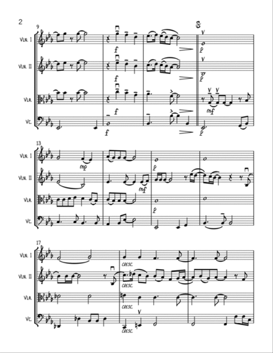 Ebony And Ivory Ebony And Ivory String Quartet scores gallery preview page 2