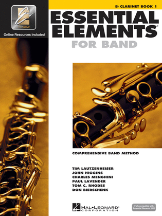 Book cover for Essential Elements for Band – Bb Clarinet Book 1 with EEi