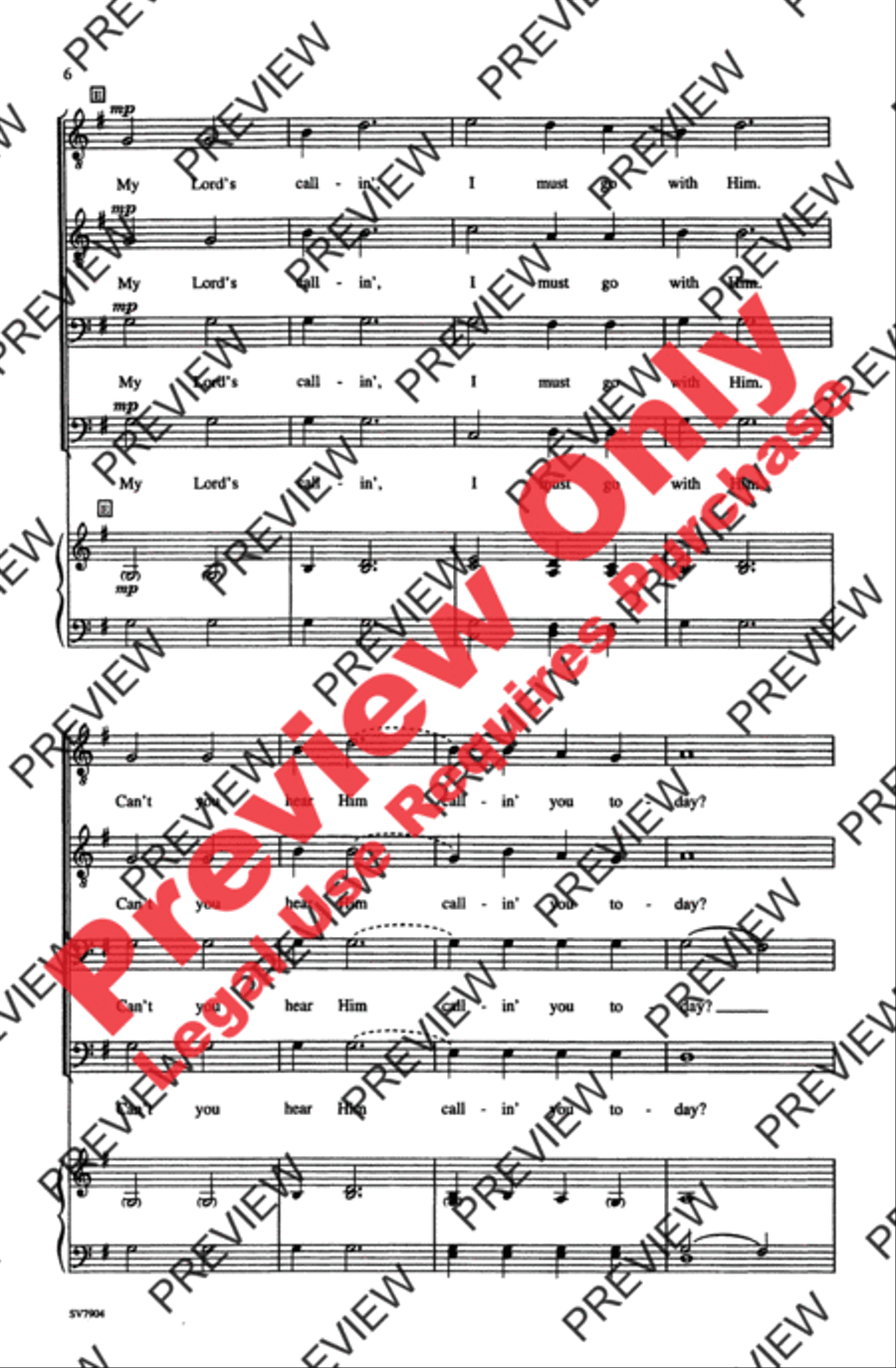 Bound for Jubilee Men's Choir scores gallery preview page 6