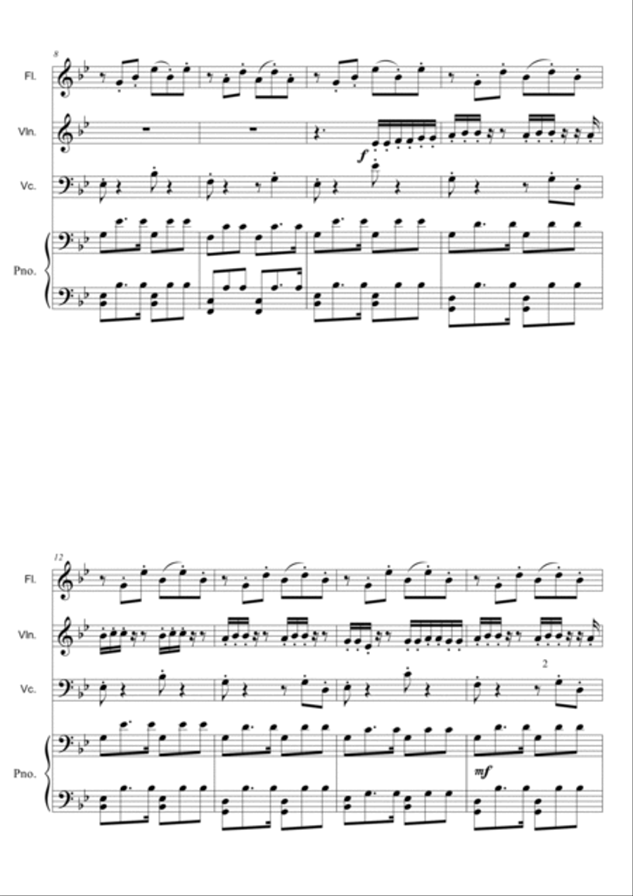 Les Jours Tristes Small Ensemble scores gallery preview page 2