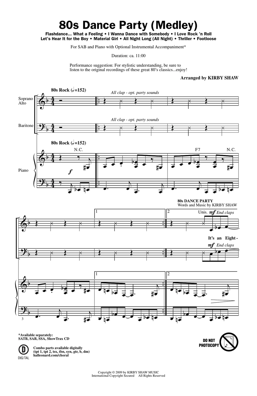 80s Dance Party (Medley) 3-Part scores gallery preview page 1