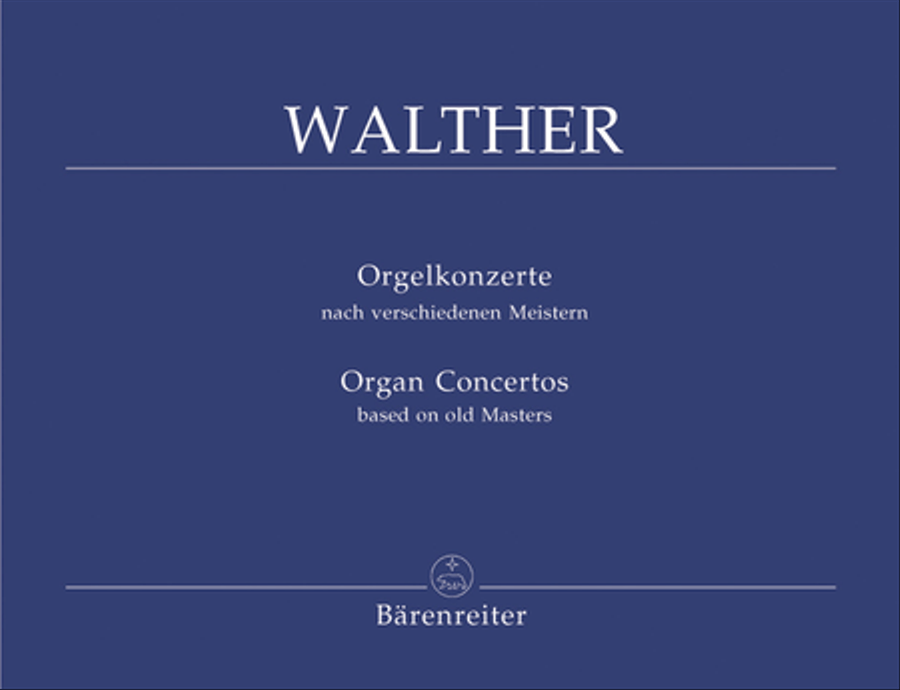 Organ Concertos based on old Masters Organ Solo - Sheet Music