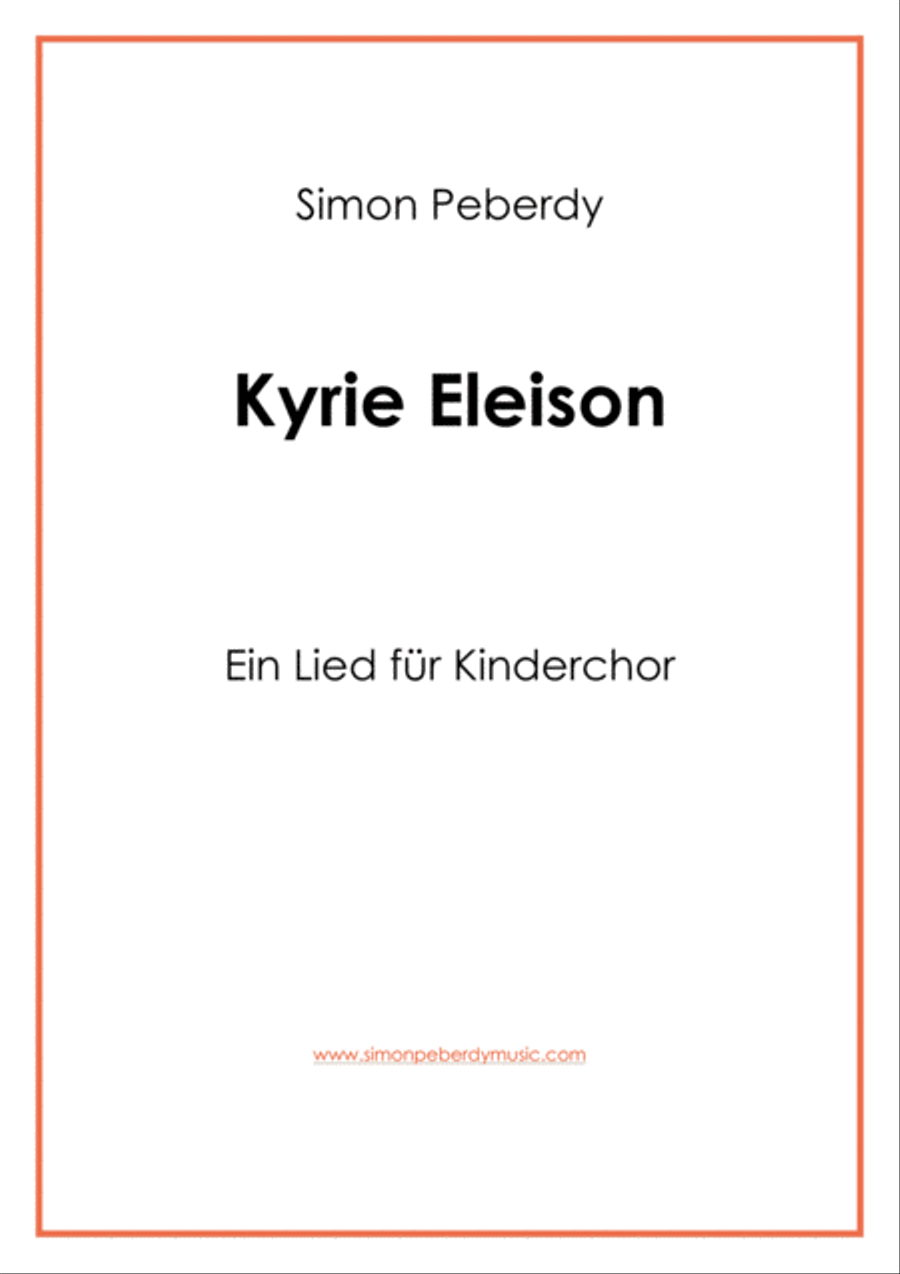 Kyrie: Herr, erbarme dich, für Kinderchor (for children's choir) SA scores gallery preview page 1