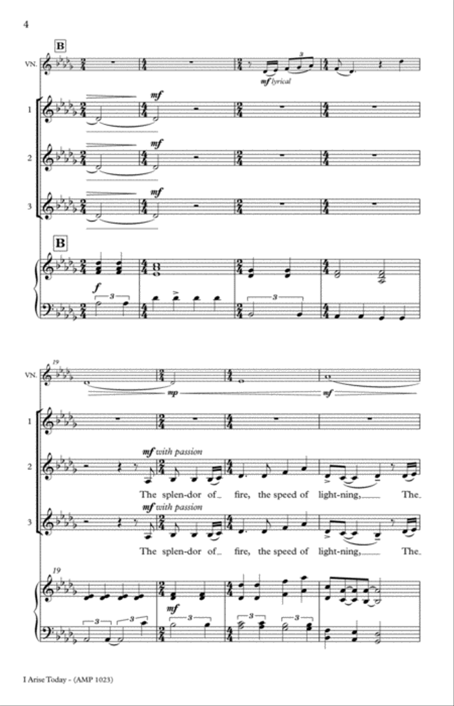 I Arise Today 3-Part scores gallery preview page 4
