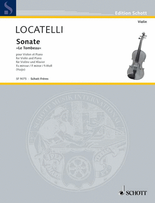 Book cover for Sonata F Minor 'le Tombeau' Violin And Piano
