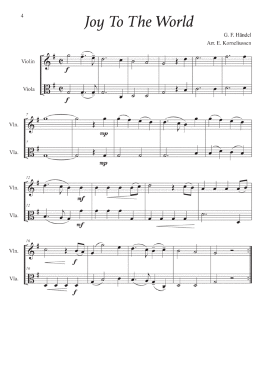 The Christmas Duet Book - 20 Christmas Carols For Violin and Viola String Duet scores gallery preview page 4