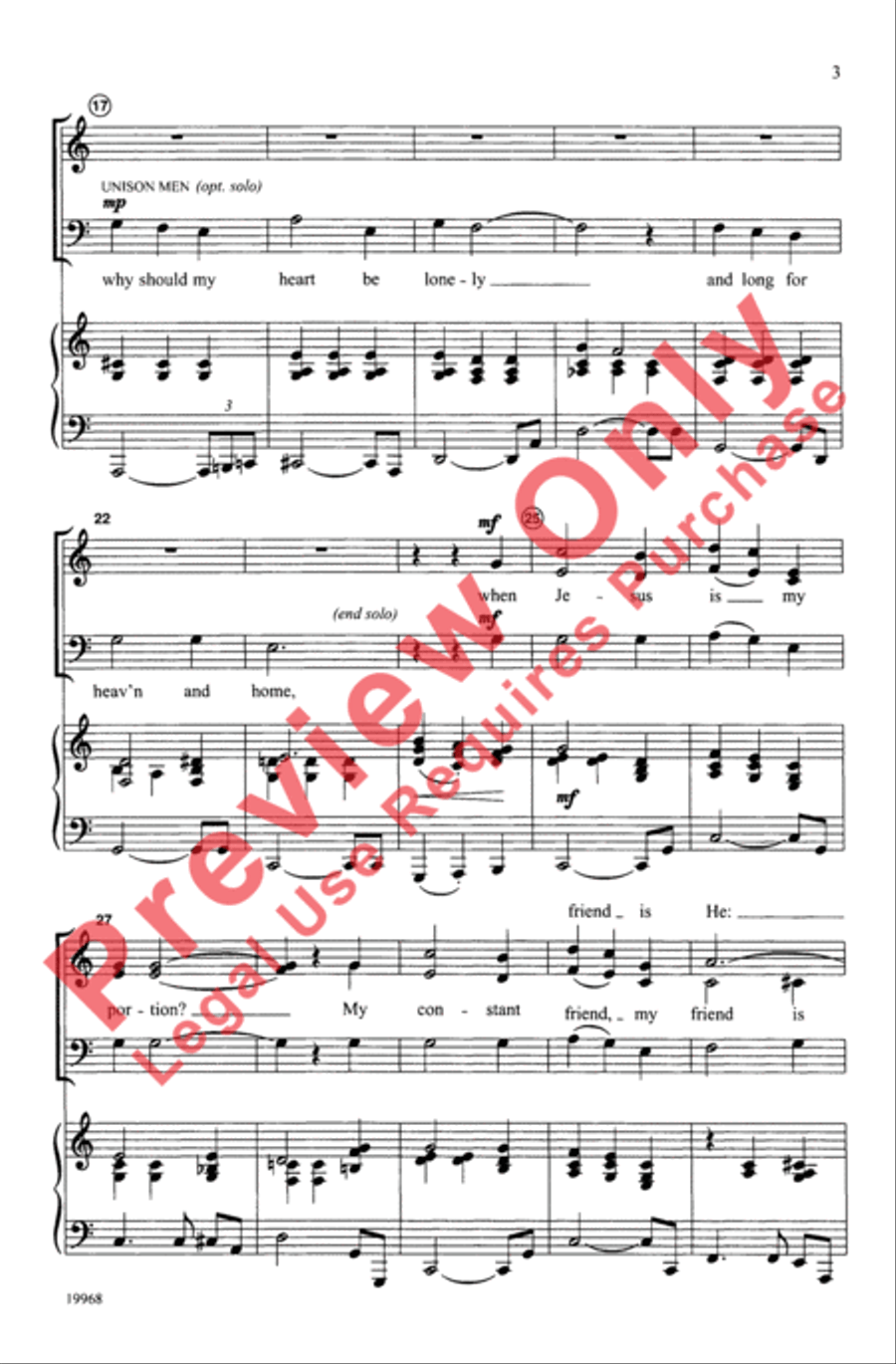 His Eye Is on the Sparrow 4-Part scores gallery preview page 3