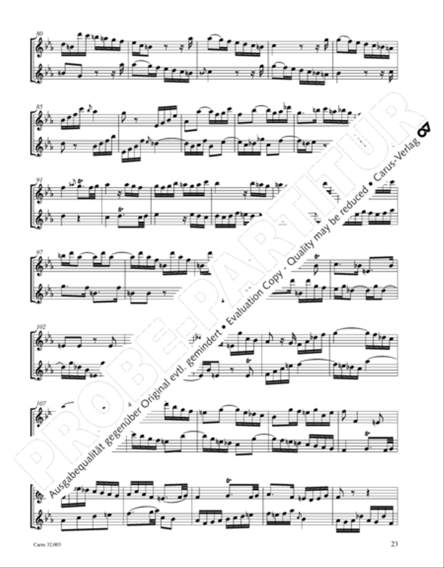 Gesamtausgabe Band 3 (Kammermusik: Duette, Solo- und Triosonaten) Score scores gallery preview page 44